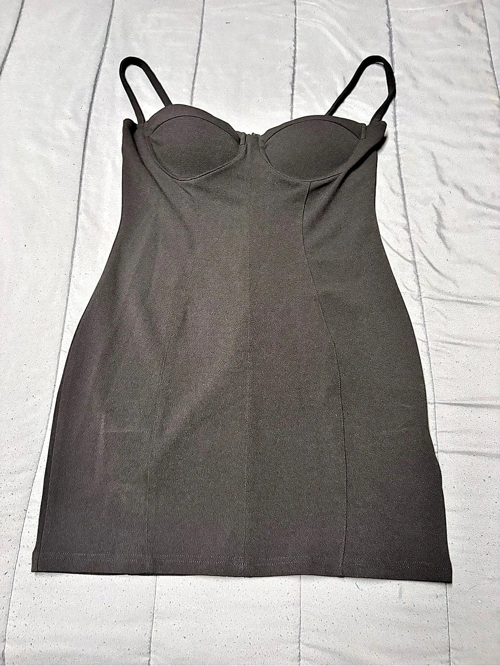 L'VOW STUDIO Strapless Corset Mini Dress Size L Black Bodycon Party Club Night